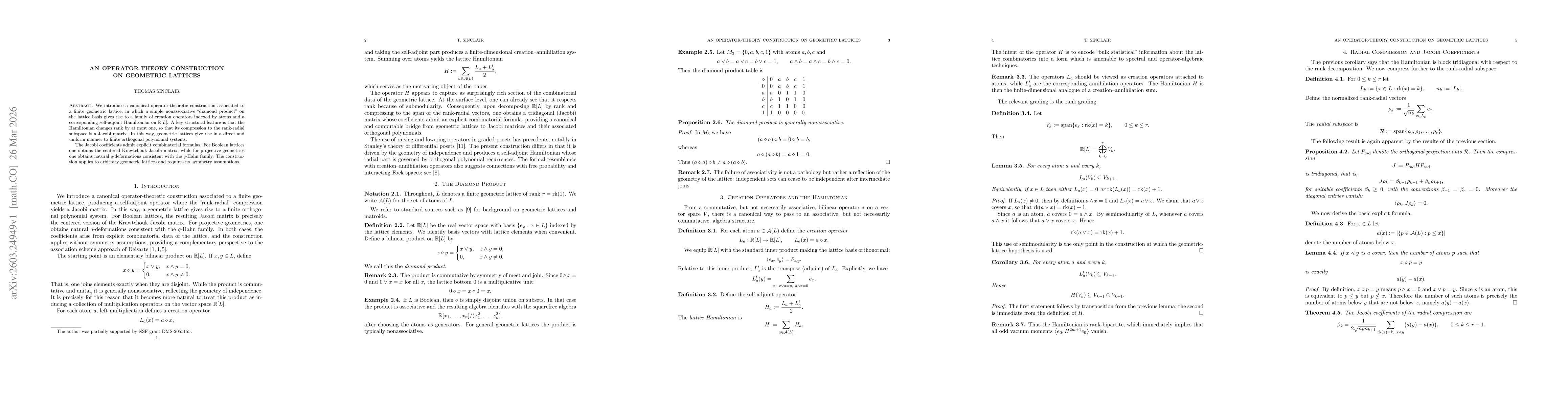 Thumbnail for An operator-theory construction on geometric lattices
