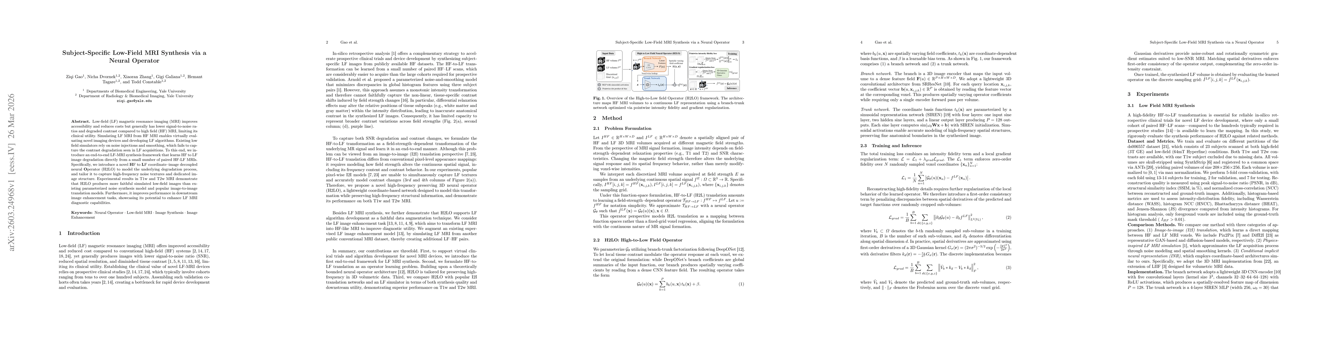 Thumbnail for Subject-Specific Low-Field MRI Synthesis via a Neural Operator