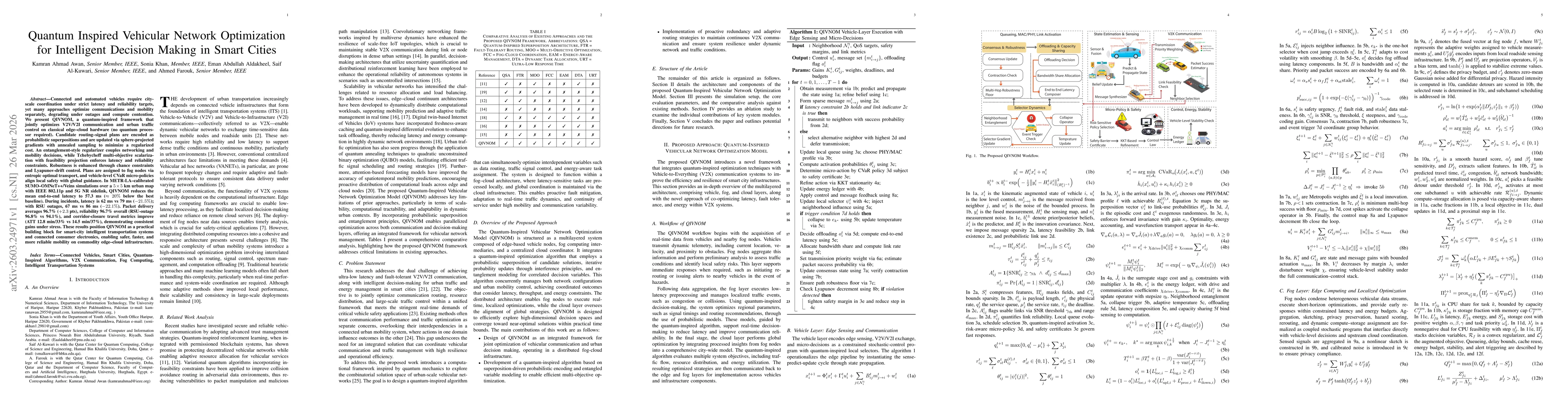 Thumbnail for Quantum Inspired Vehicular Network Optimization for Intelligent Decision Making in Smart Cities