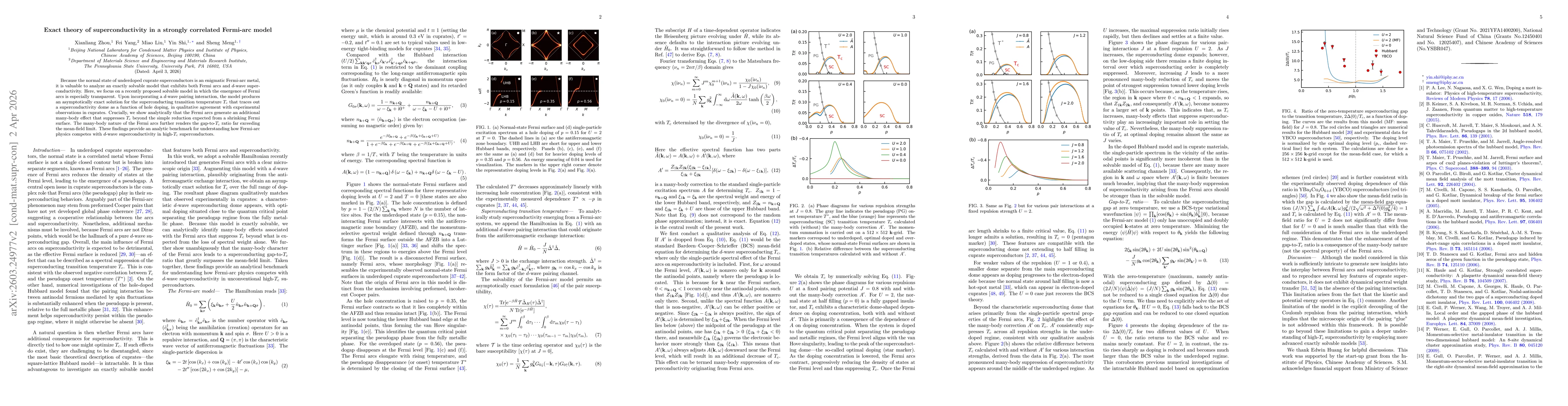 Thumbnail for Exact theory of superconductivity in a strongly correlated Fermi-arc model