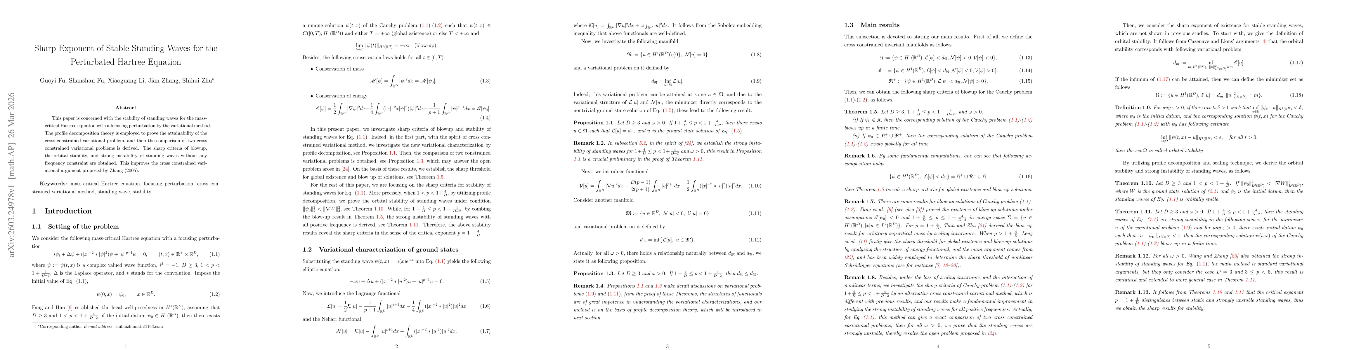 Thumbnail for Sharp Exponent of Stable Standing Waves for the Perturbated Hartree Equation