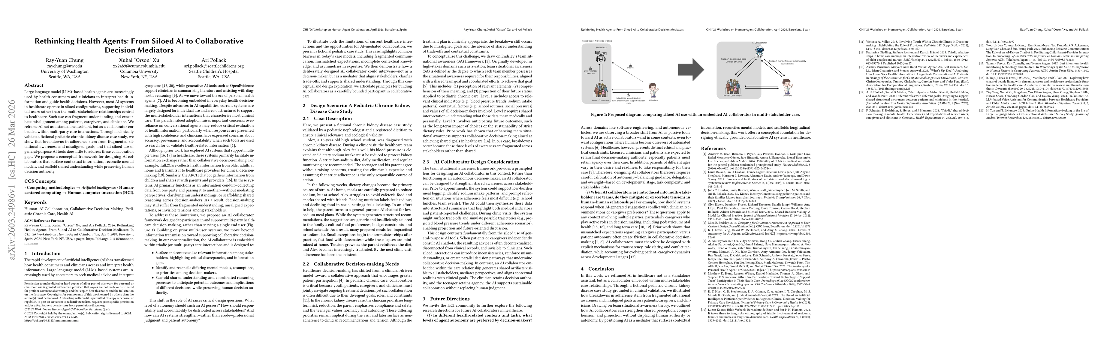 Thumbnail for Rethinking Health Agents: From Siloed AI to Collaborative Decision Mediators