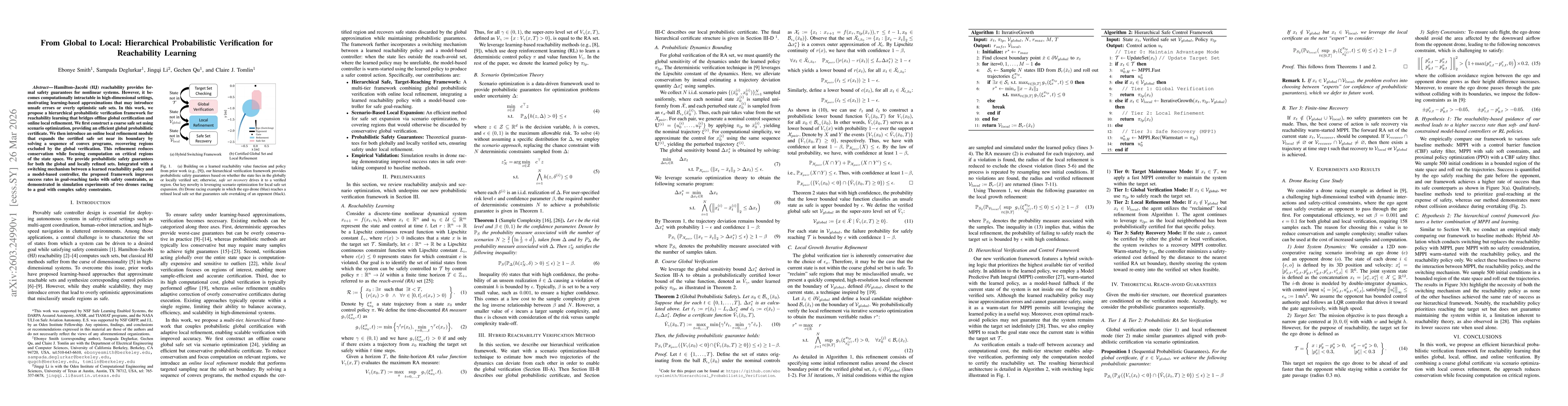 Thumbnail for From Global to Local: Hierarchical Probabilistic Verification for Reachability Learning