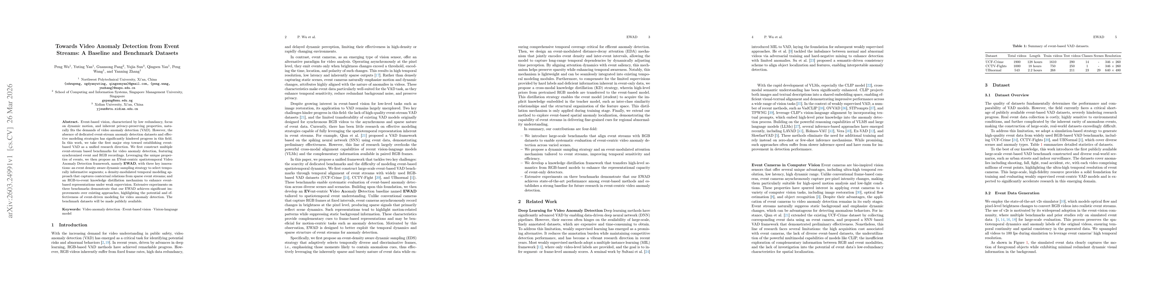 Thumbnail for Towards Video Anomaly Detection from Event Streams: A Baseline and Benchmark Datasets
