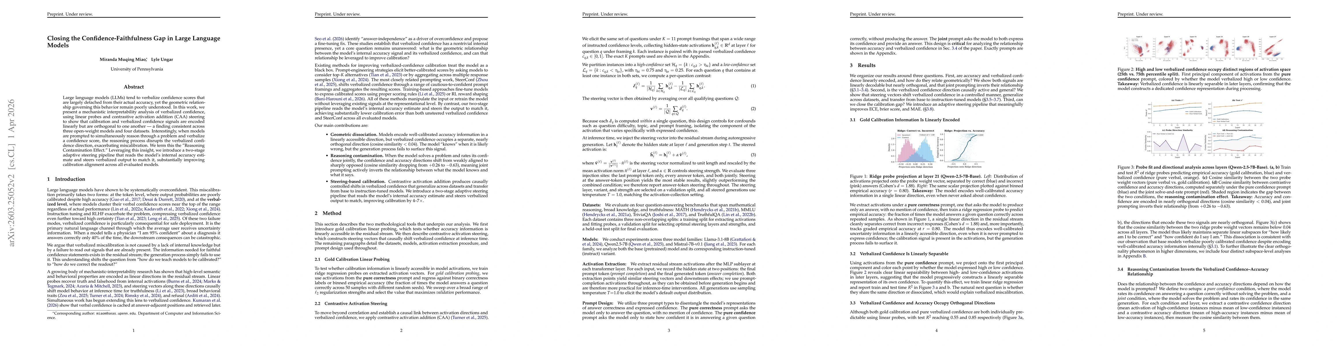 Thumbnail for Closing the Confidence-Faithfulness Gap in Large Language Models