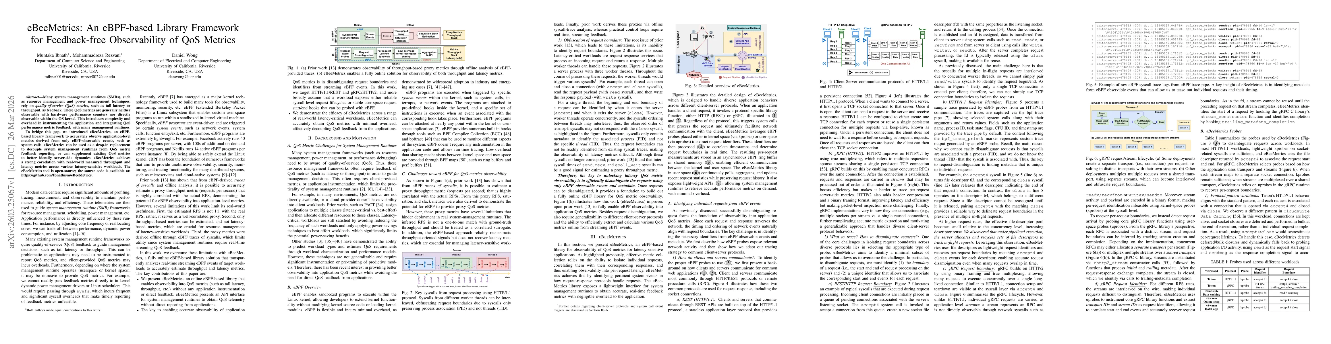 Thumbnail for eBeeMetrics: An eBPF-based Library Framework for Feedback-free Observability of QoS Metrics