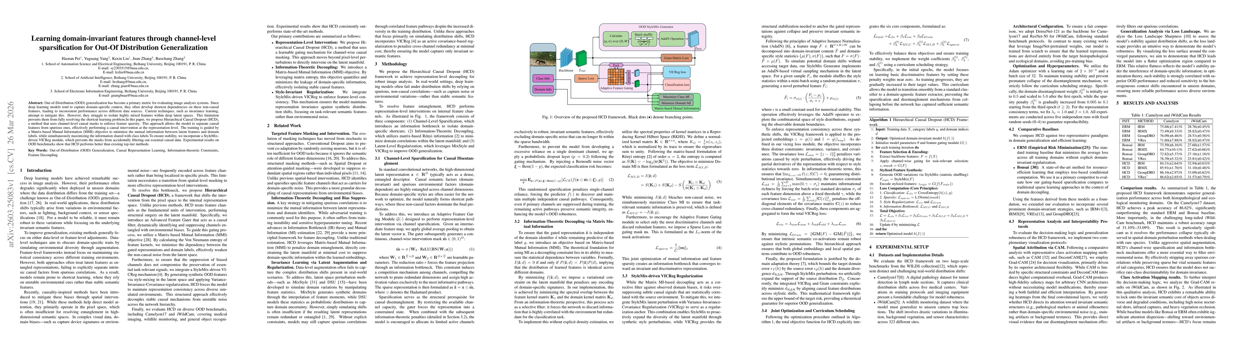 Thumbnail for Learning domain-invariant features through channel-level sparsification for Out-Of Distribution Generalization