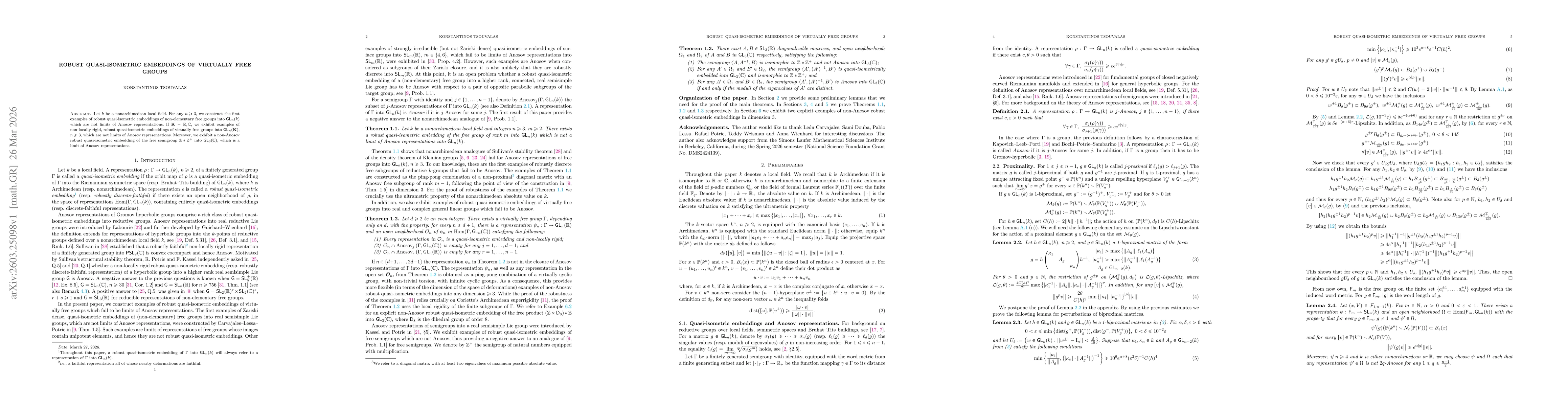 Thumbnail for Robust quasi-isometric embeddings of virtually free groups