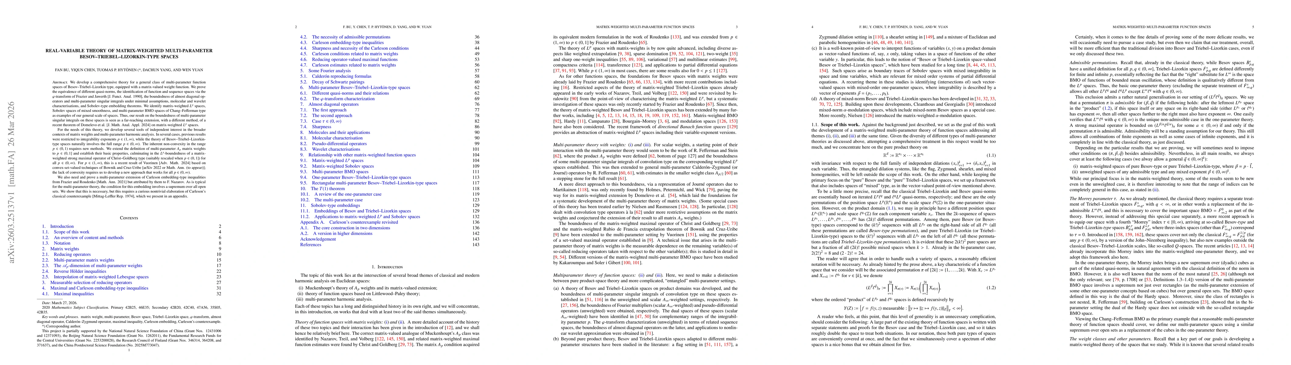 Thumbnail for Real-variable theory of matrix-weighted multi-parameter Besov--Triebel--Lizorkin-type spaces