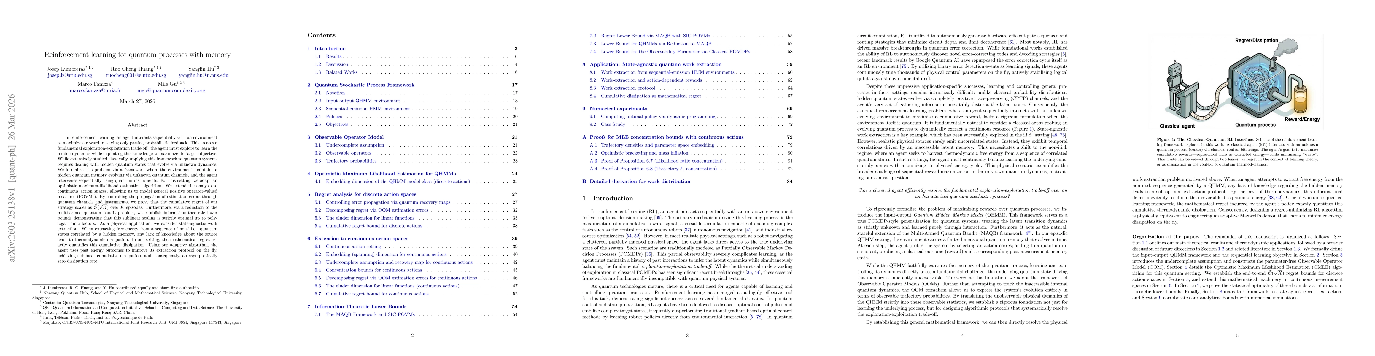 Thumbnail for Reinforcement learning for quantum processes with memory
