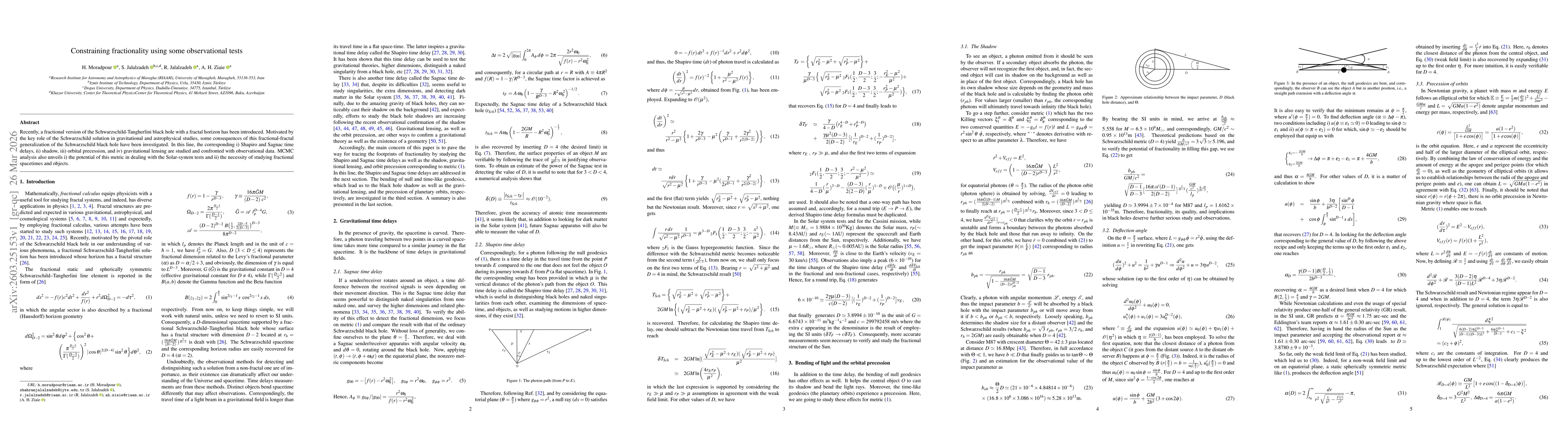 Thumbnail for Constraining fractionality using some observational tests