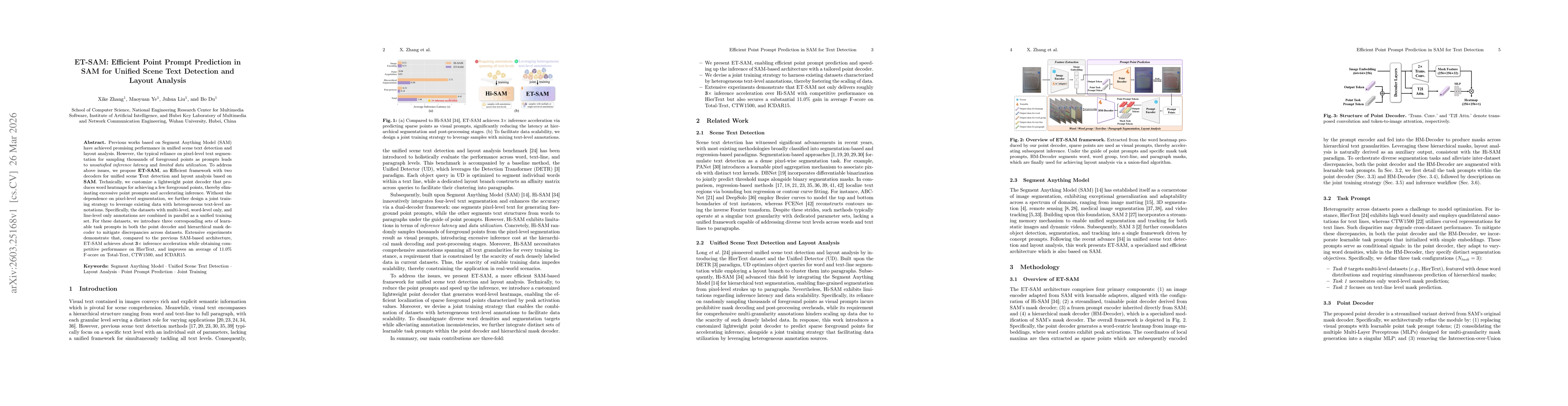 Thumbnail for ET-SAM: Efficient Point Prompt Prediction in SAM for Unified Scene Text Detection and Layout Analysis