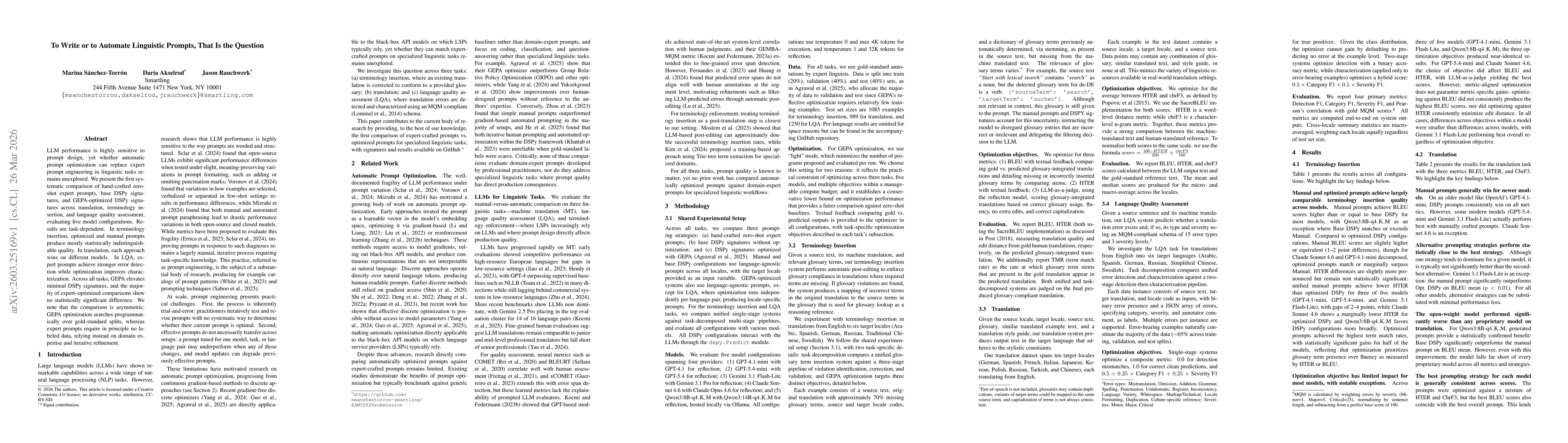 Thumbnail for To Write or to Automate Linguistic Prompts, That Is the Question