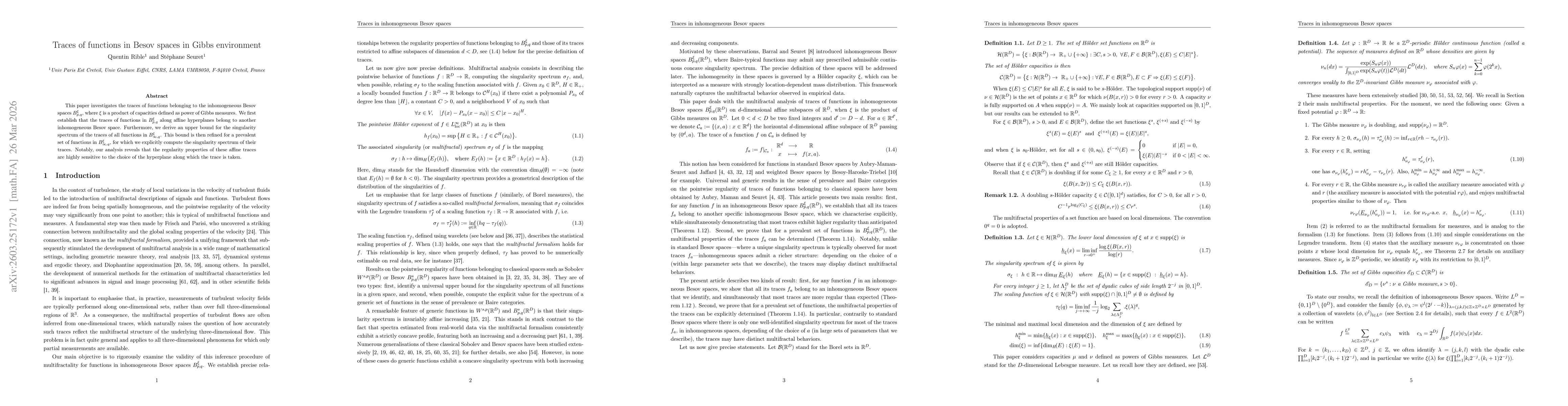 Thumbnail for Traces of functions in Besov spaces in Gibbs environment