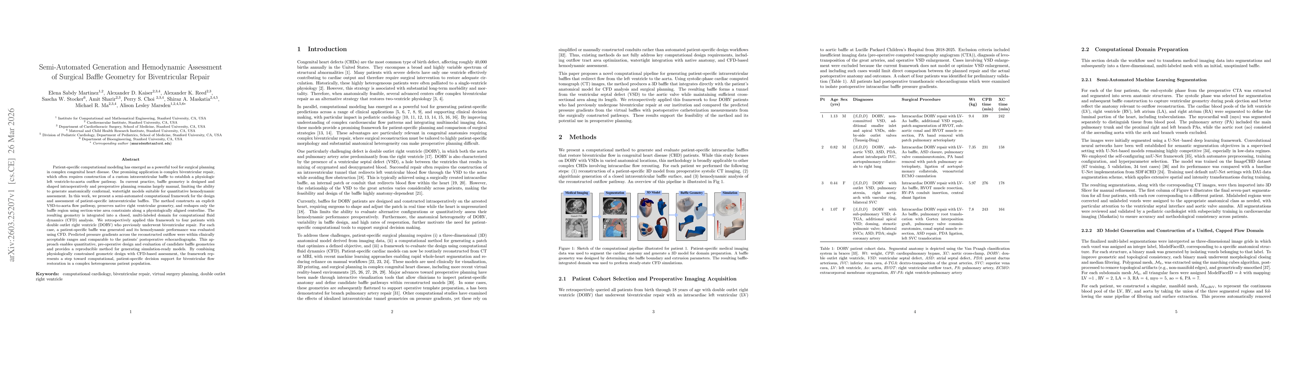 Thumbnail for Semi-Automated Generation and Hemodynamic Assessment of Surgical Baffle Geometry for Biventricular Repair