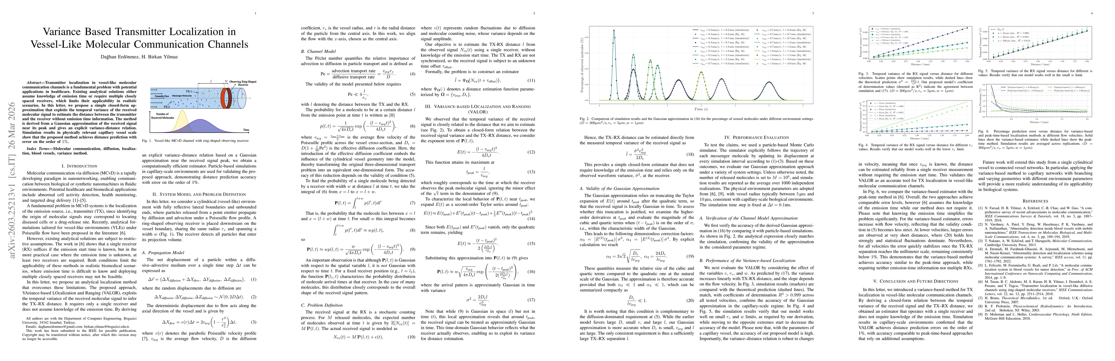 Thumbnail for Variance Based Transmitter Localization in Vessel-Like Molecular Communication Channels