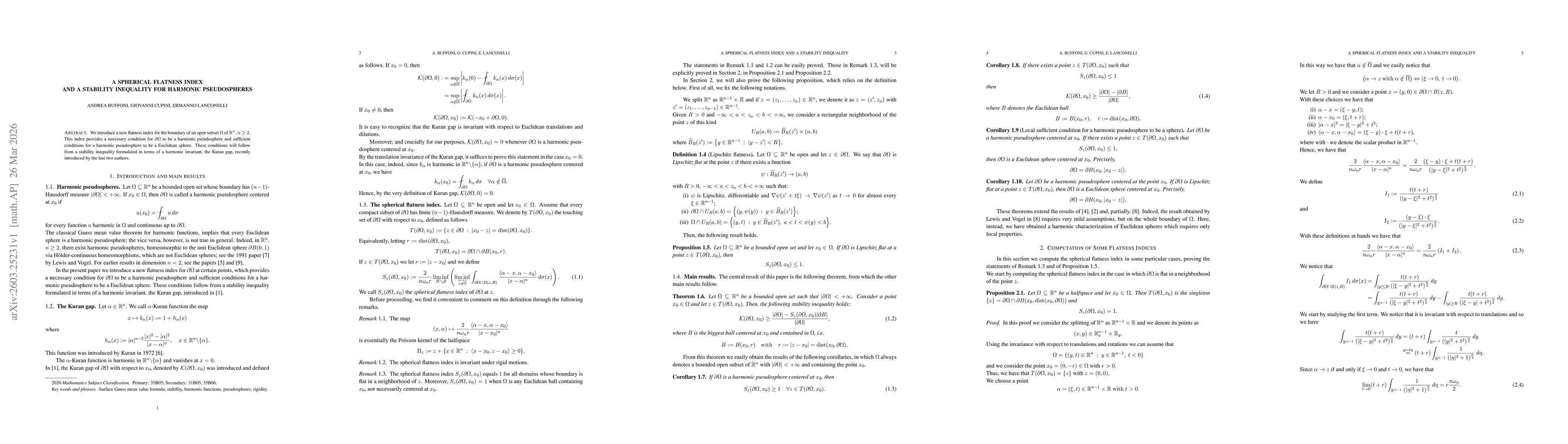 Thumbnail for A spherical flatness index and a stability inequality for harmonic pseudospheres