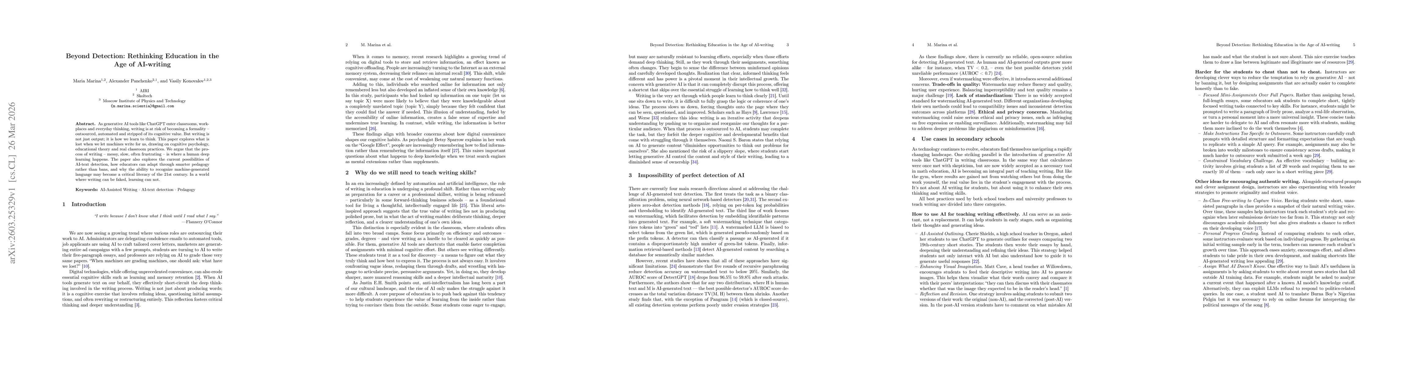 Thumbnail for Beyond Detection: Rethinking Education in the Age of AI-writing