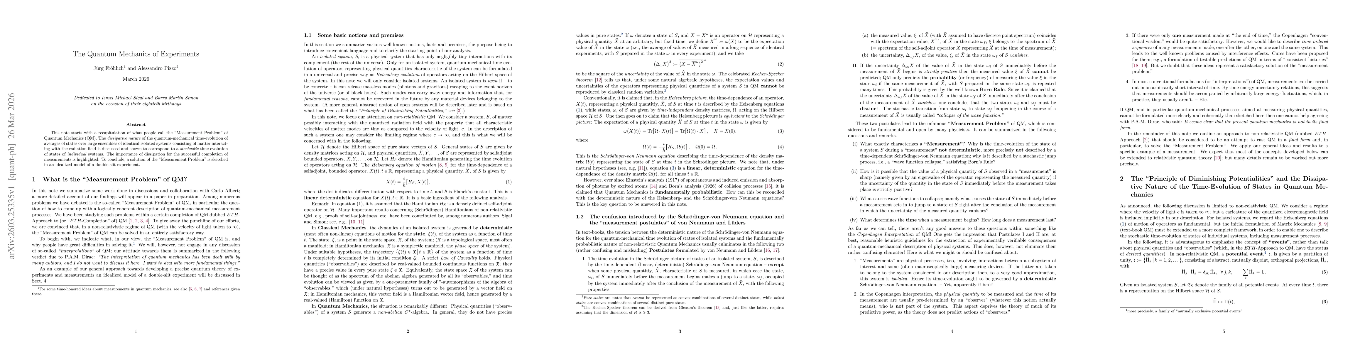 Thumbnail for The quantum mechanics of experiments