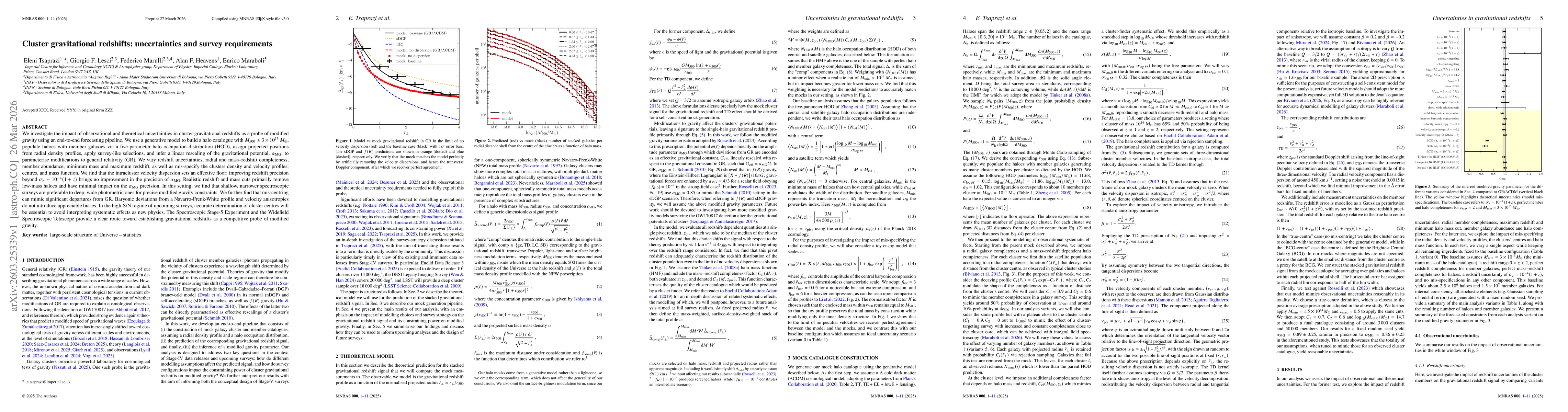 Thumbnail for Cluster gravitational redshifts: uncertainties and survey requirements
