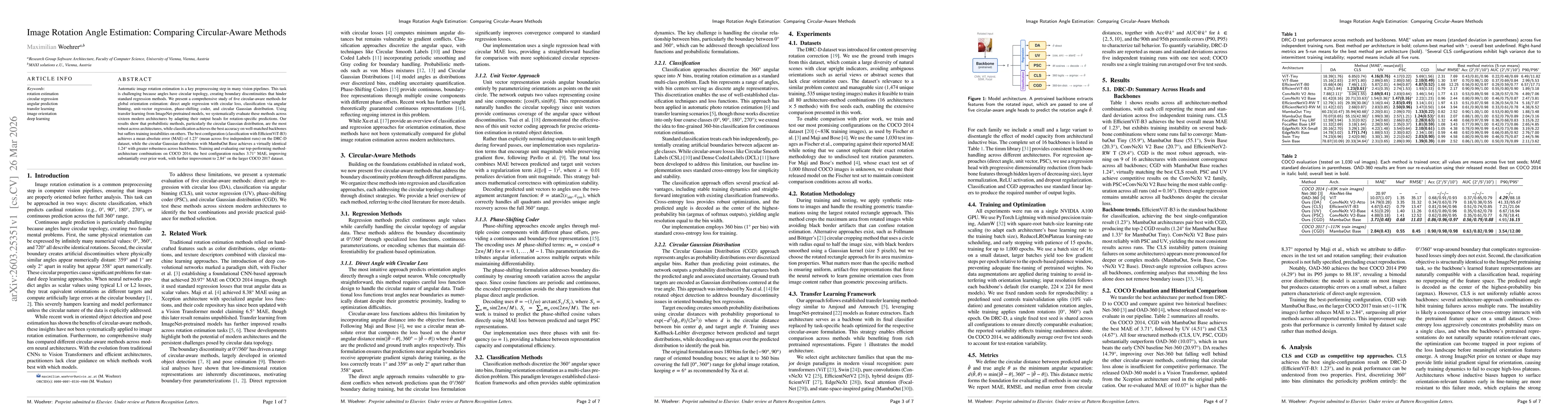 Thumbnail for Image Rotation Angle Estimation: Comparing Circular-Aware Methods