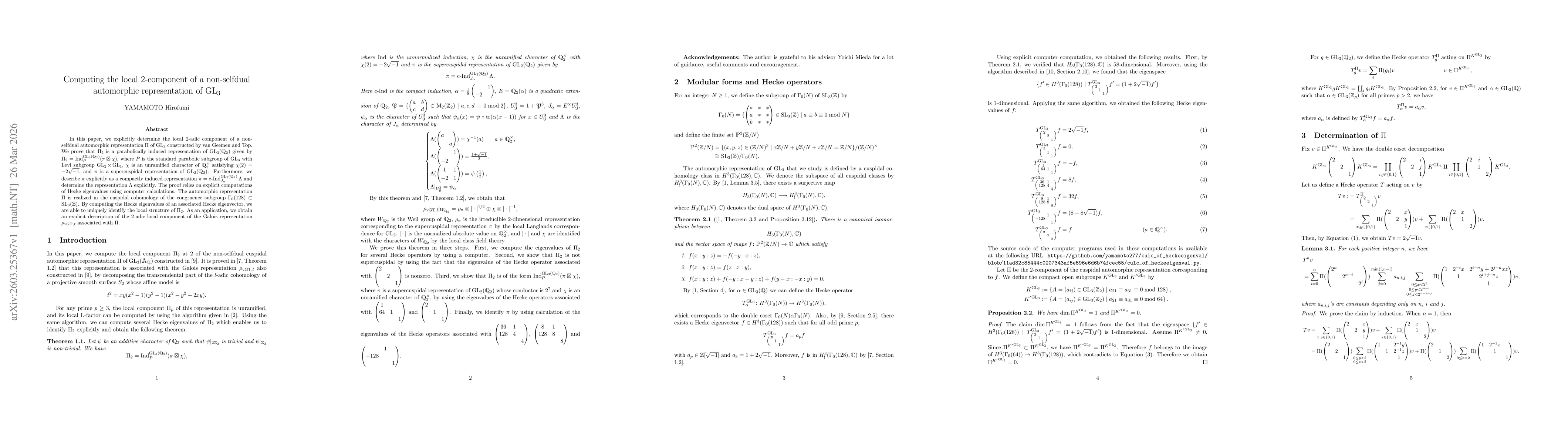 Thumbnail for Computing the local $2$-component of a non-selfdual automorphic representation of $\mathrm{GL}_3$