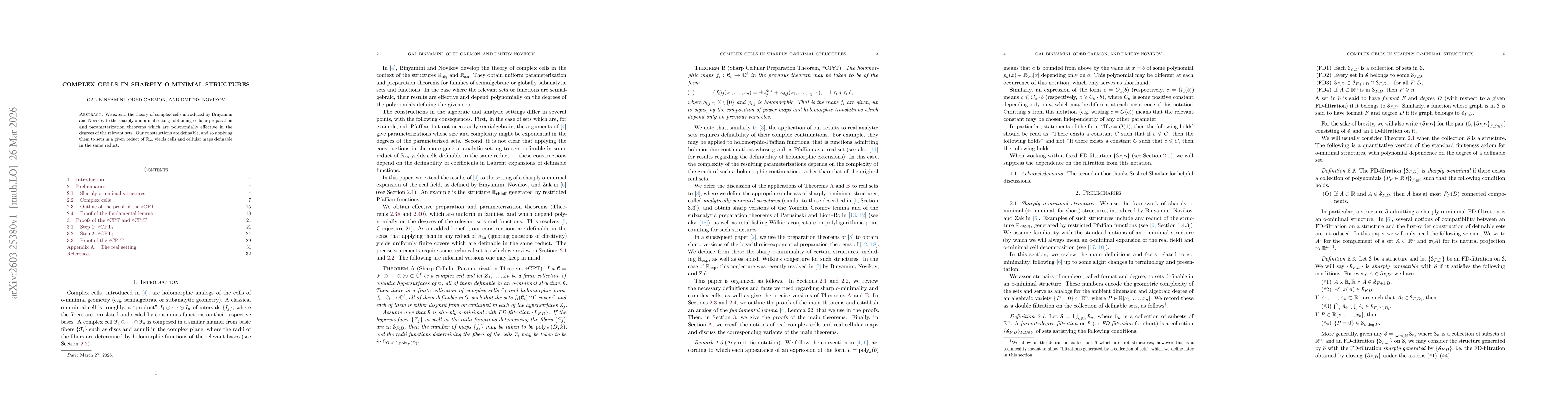 Thumbnail for Complex cells in sharply o-minimal structures