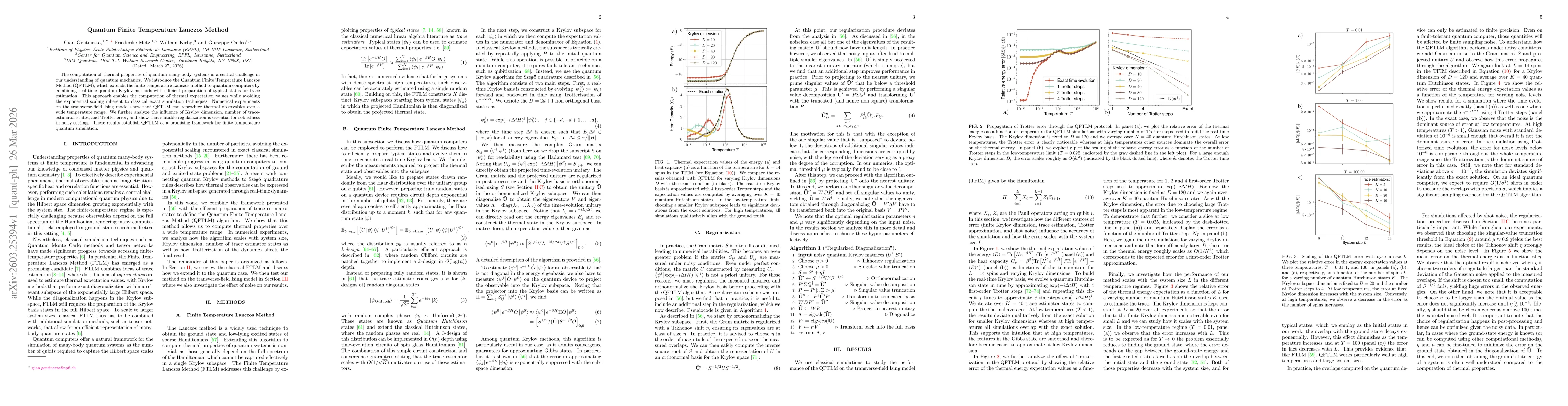 Thumbnail for Quantum Finite Temperature Lanczos Method