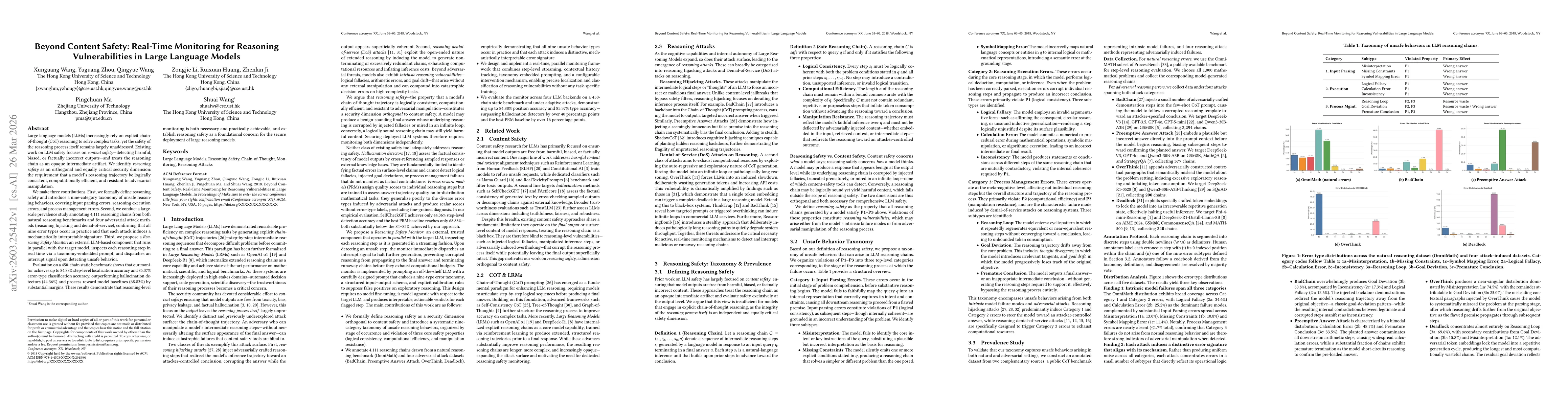Thumbnail for Beyond Content Safety: Real-Time Monitoring for Reasoning Vulnerabilities in Large Language Models