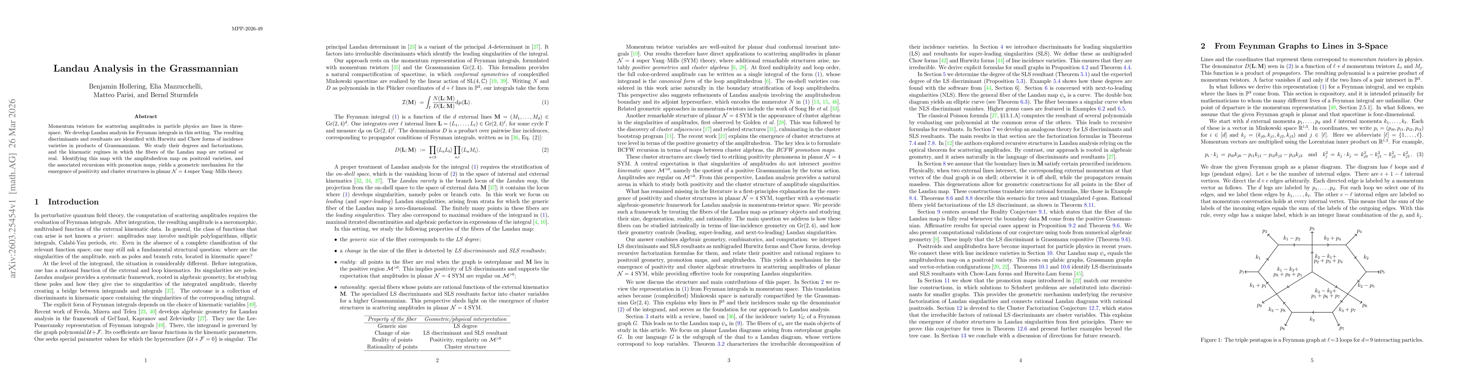 Thumbnail for Landau Analysis in the Grassmannian