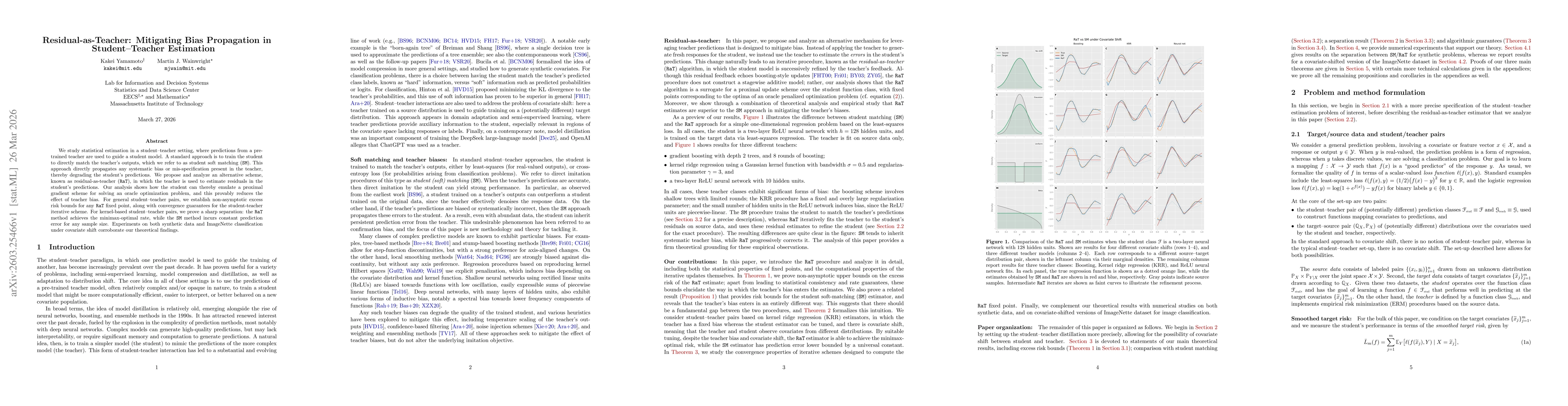 Thumbnail for Residual-as-Teacher: Mitigating Bias Propagation in Student--Teacher Estimation