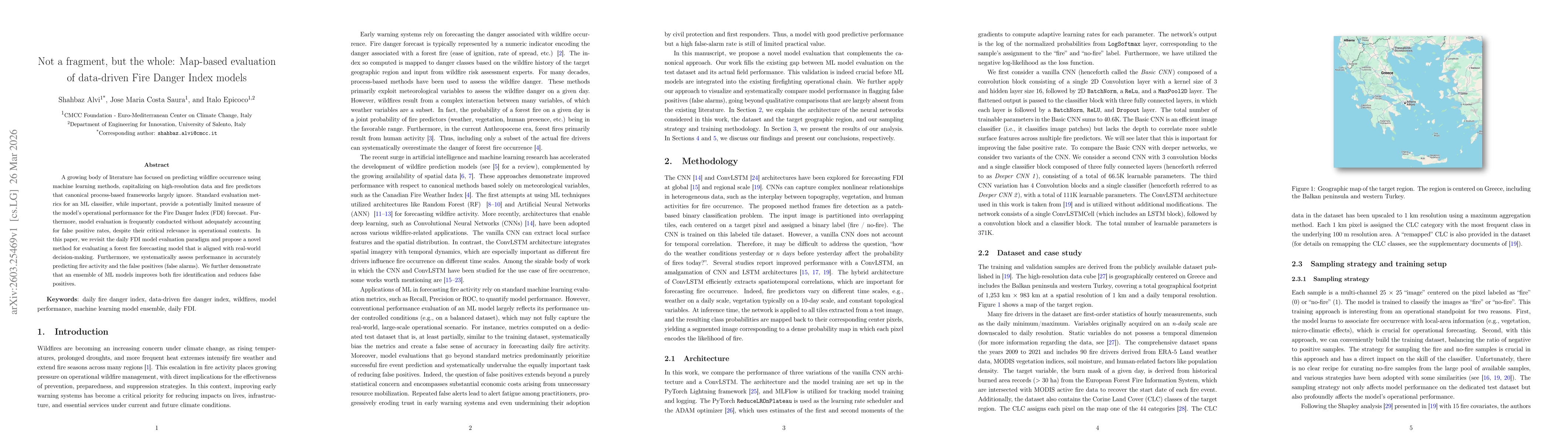 Thumbnail for Not a fragment, but the whole: Map-based evaluation of data-driven Fire Danger Index models