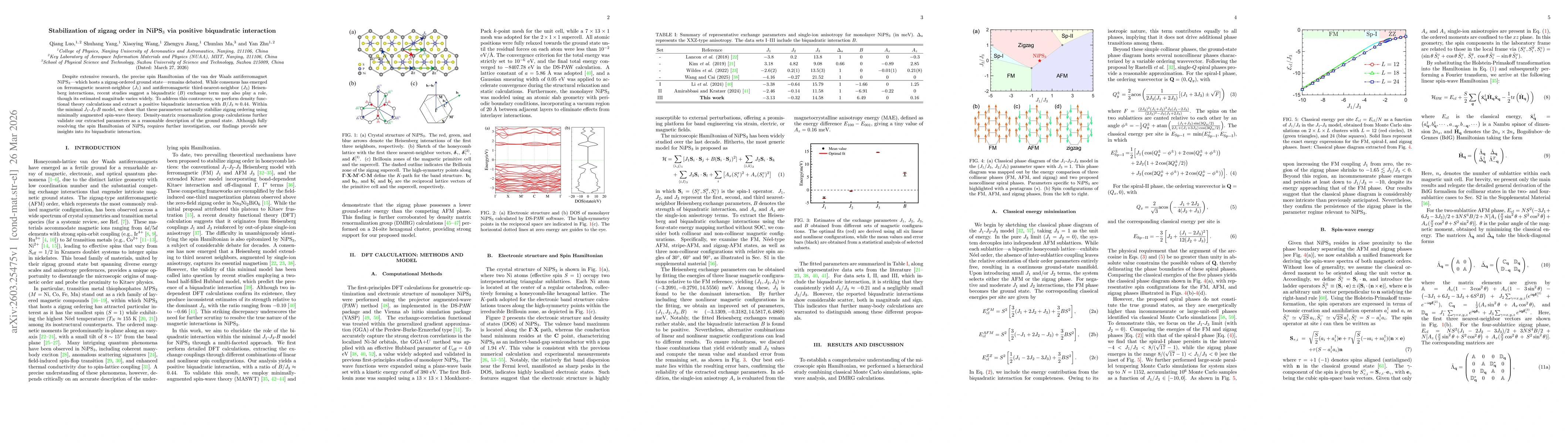 Thumbnail for Stabilization of zigzag order in NiPS$_3$ via positive biquadratic interaction