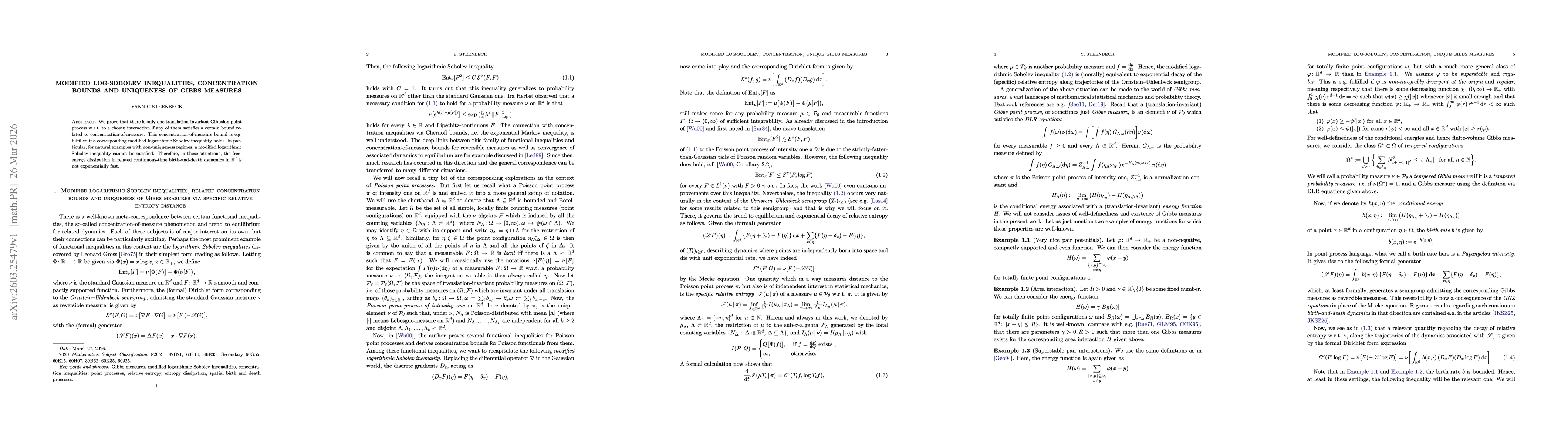 Thumbnail for Modified log-Sobolev inequalities, concentration bounds and uniqueness of Gibbs measures