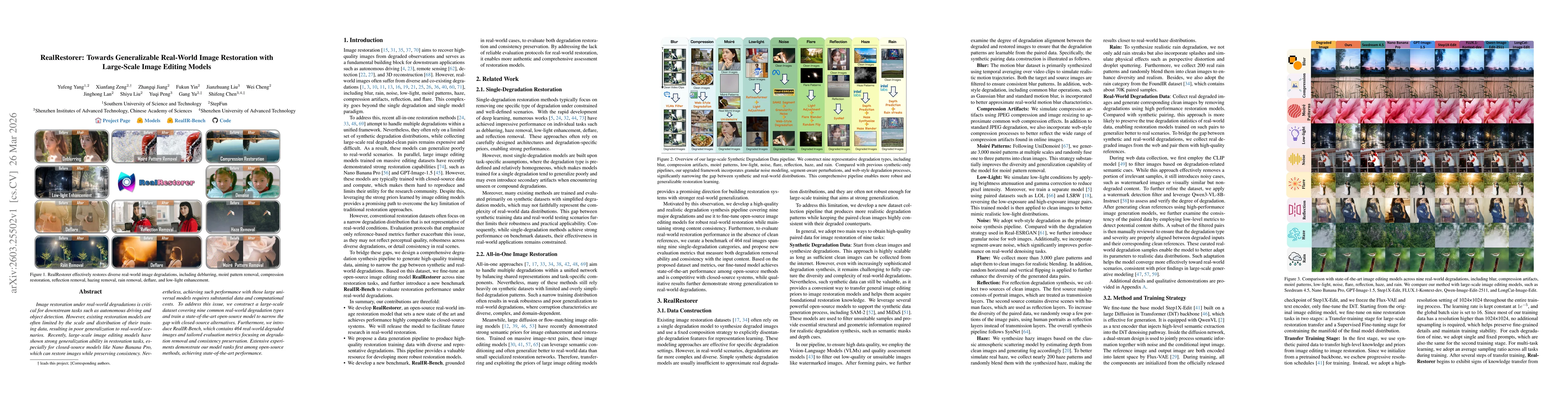 Thumbnail for RealRestorer: Towards Generalizable Real-World Image Restoration with Large-Scale Image Editing Models