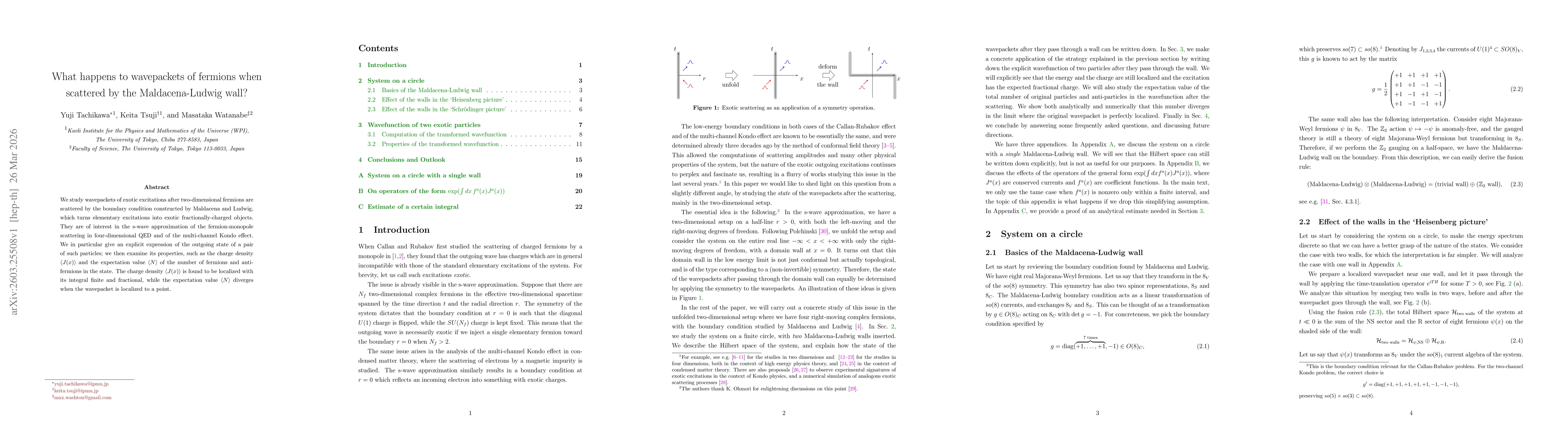 Thumbnail for What happens to wavepackets of fermions when scattered by the Maldacena-Ludwig wall?
