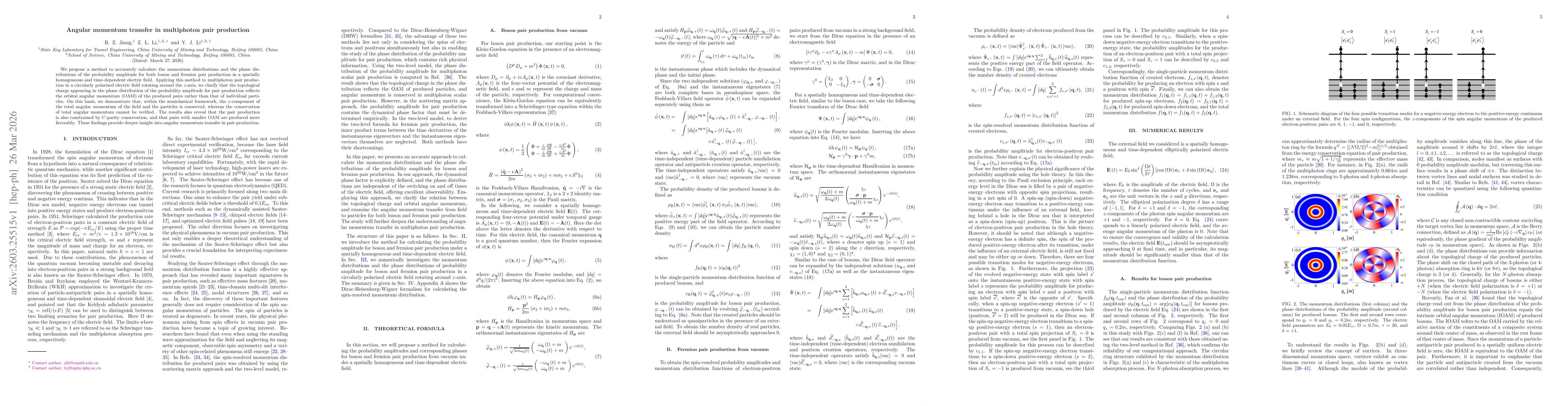 Thumbnail for Angular momentum transfer in multiphoton pair production