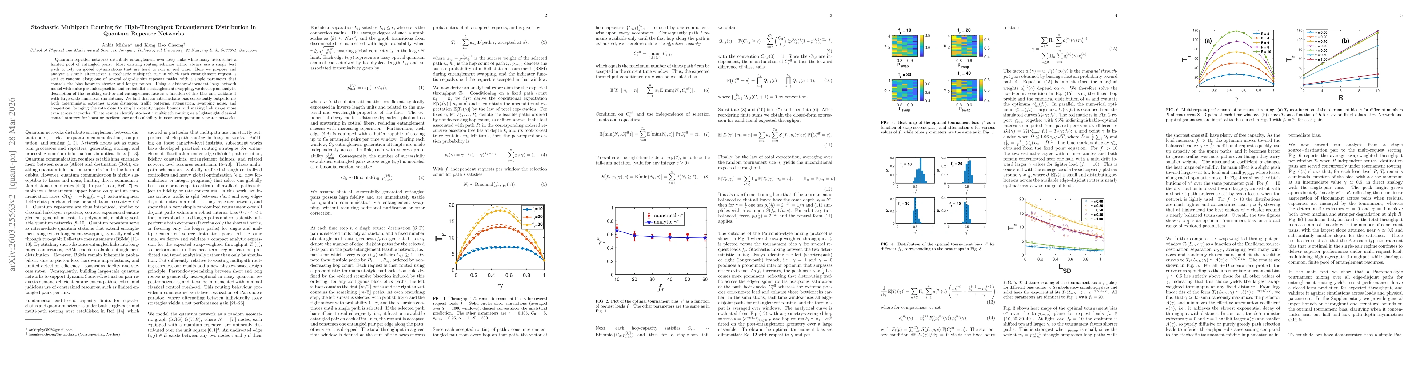 Thumbnail for Stochastic Multipath Routing for High-Throughput Entanglement Distribution in Quantum Repeater Networks