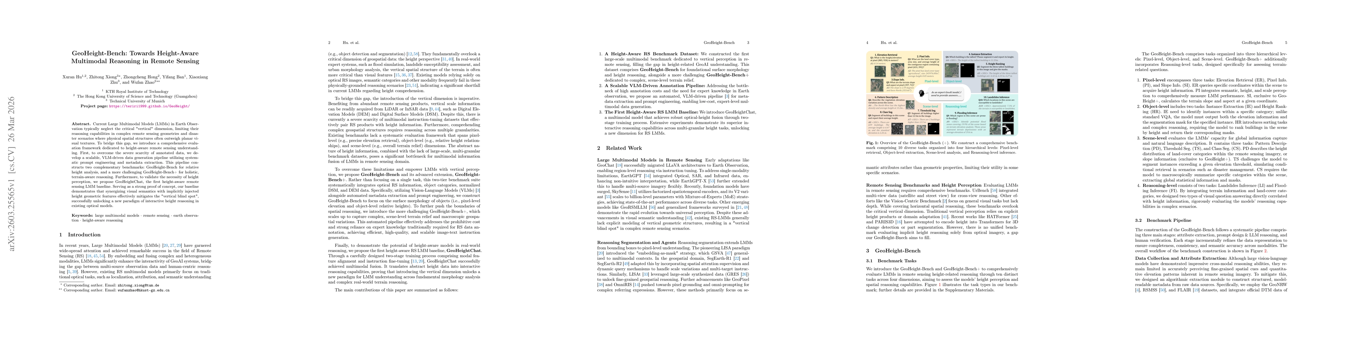 Thumbnail for GeoHeight-Bench: Towards Height-Aware Multimodal Reasoning in Remote Sensing