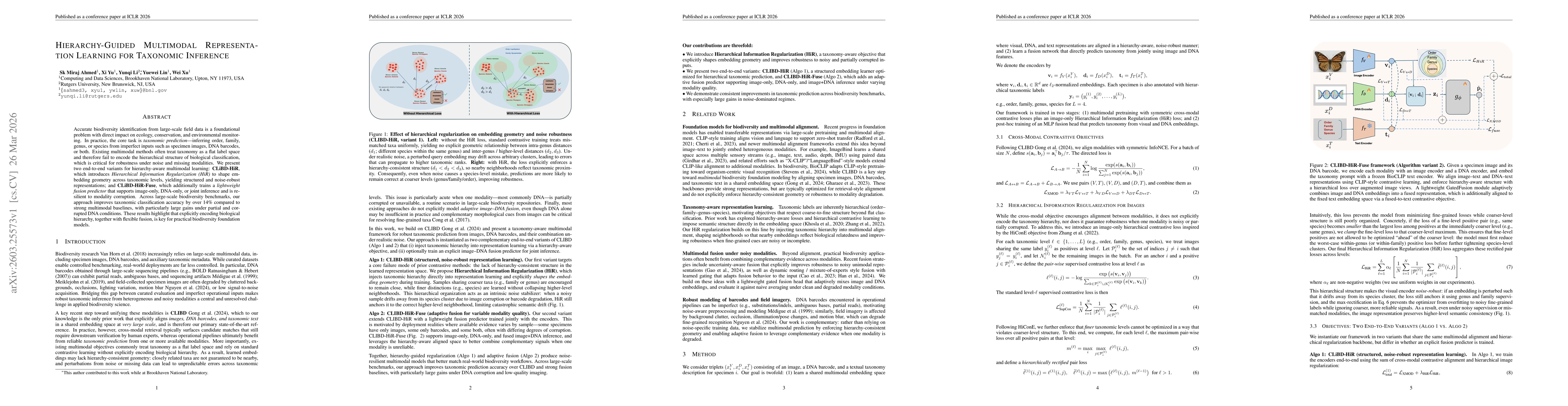 Thumbnail for Hierarchy-Guided Multimodal Representation Learning for Taxonomic Inference