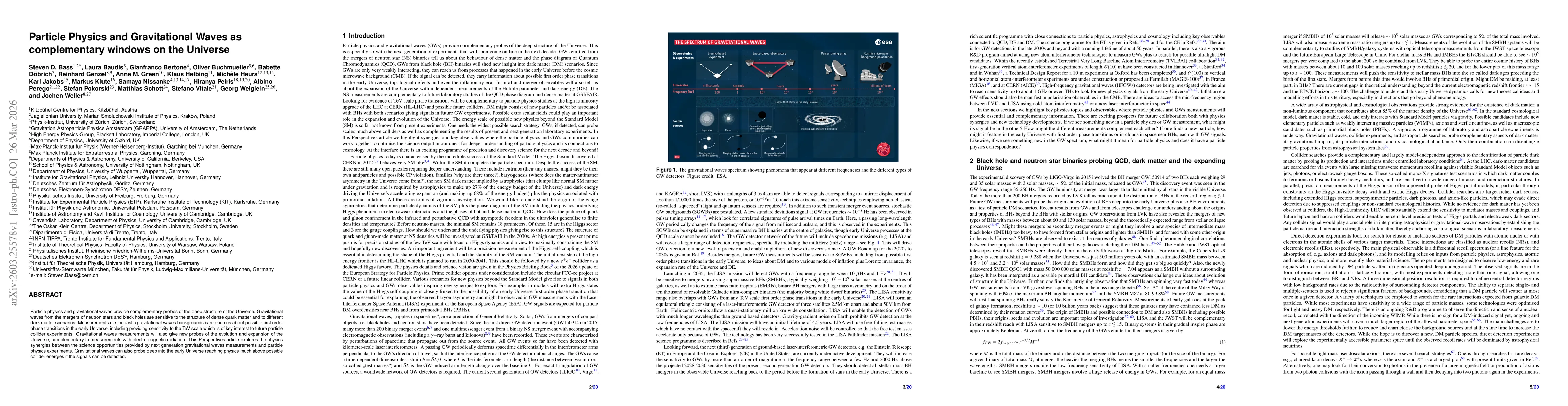 Thumbnail for Particle Physics and Gravitational Waves as complementary windows on the Universe
