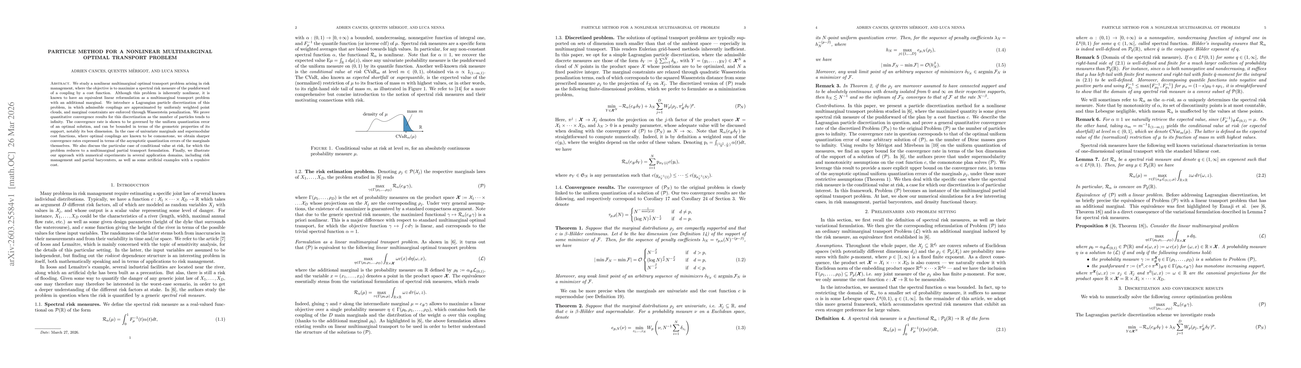 Thumbnail for Particle method for a nonlinear multimarginal optimal transport problem