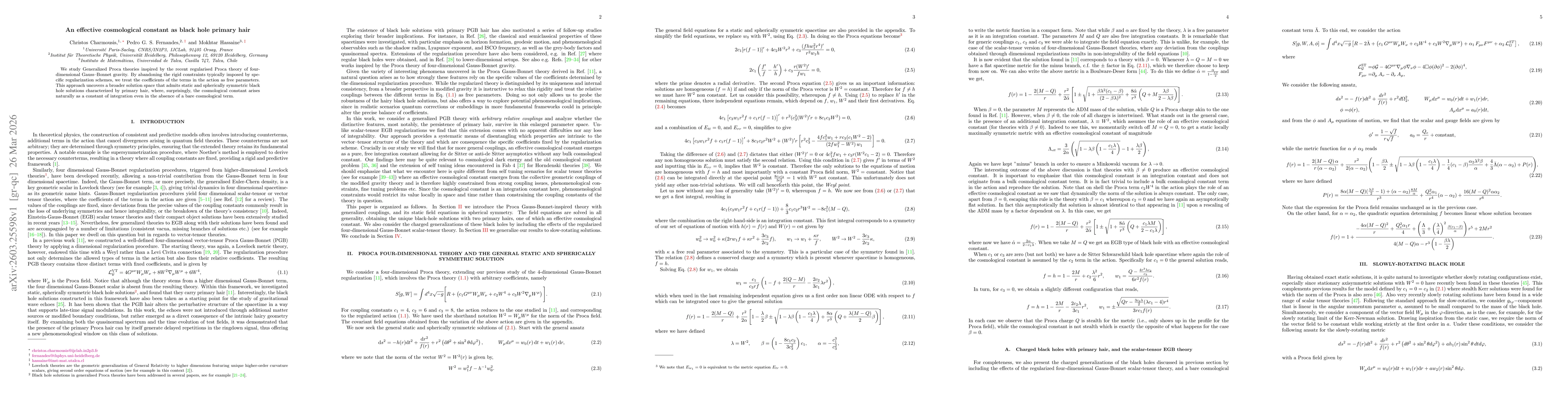 Thumbnail for An effective cosmological constant as black hole primary hair