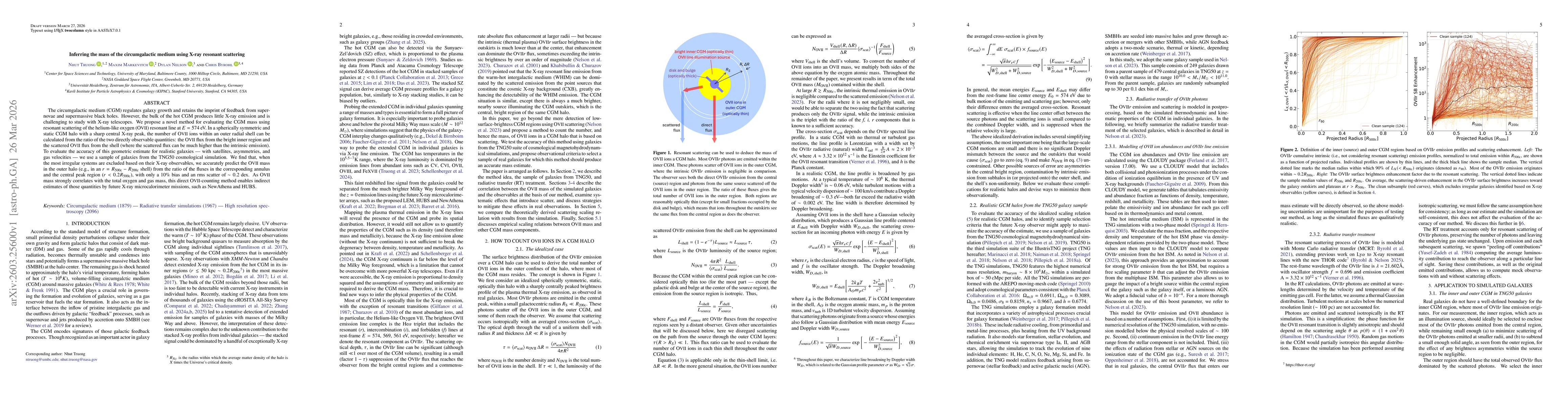 Thumbnail for Inferring the mass of the circumgalactic medium using X-ray resonant scattering