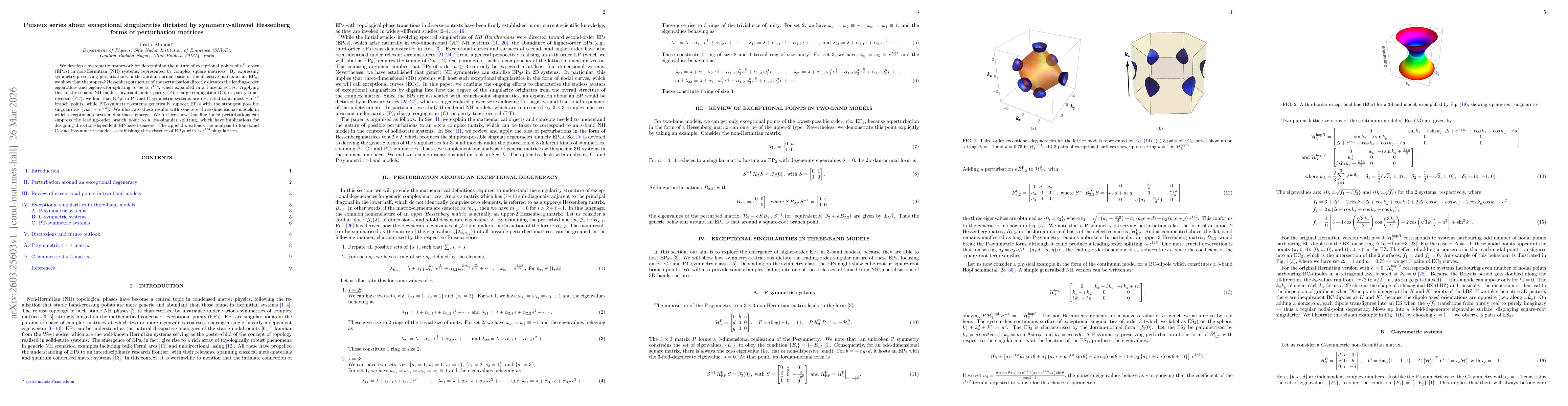 Thumbnail for Puiseux series about exceptional singularities dictated by symmetry-allowed Hessenberg forms of perturbation matrices