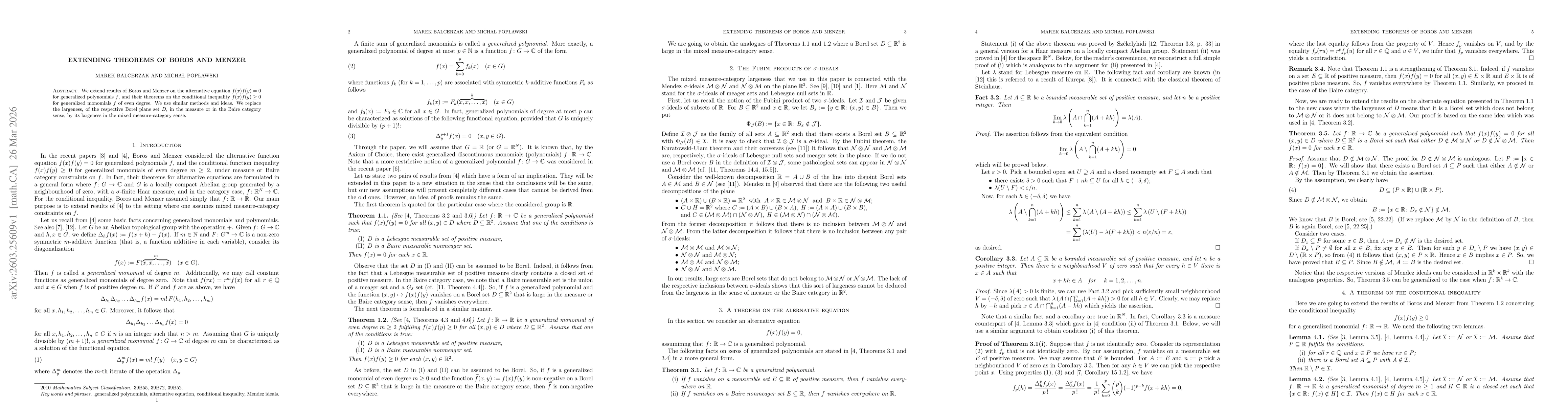 Thumbnail for Extending Theorems of Boros and Menzer