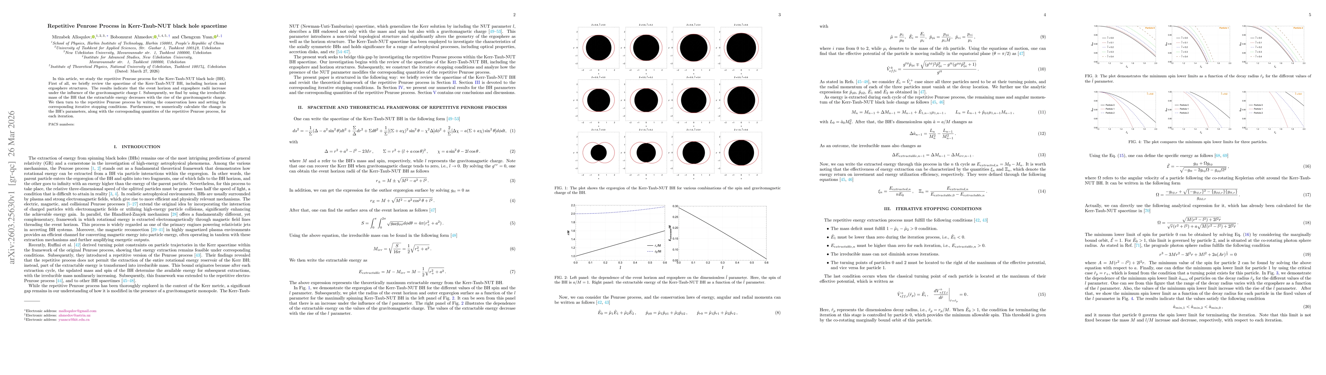 Thumbnail for Repetitive Penrose Process in Kerr-Taub-NUT black hole spacetime