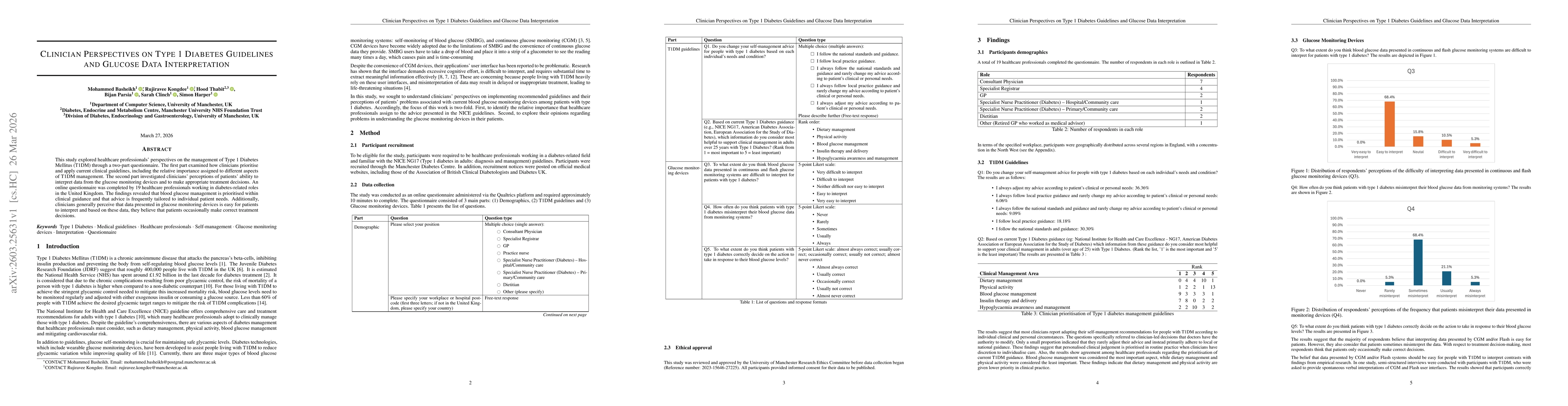 Thumbnail for Clinician Perspectives on Type 1 Diabetes Guidelines and Glucose Data Interpretation