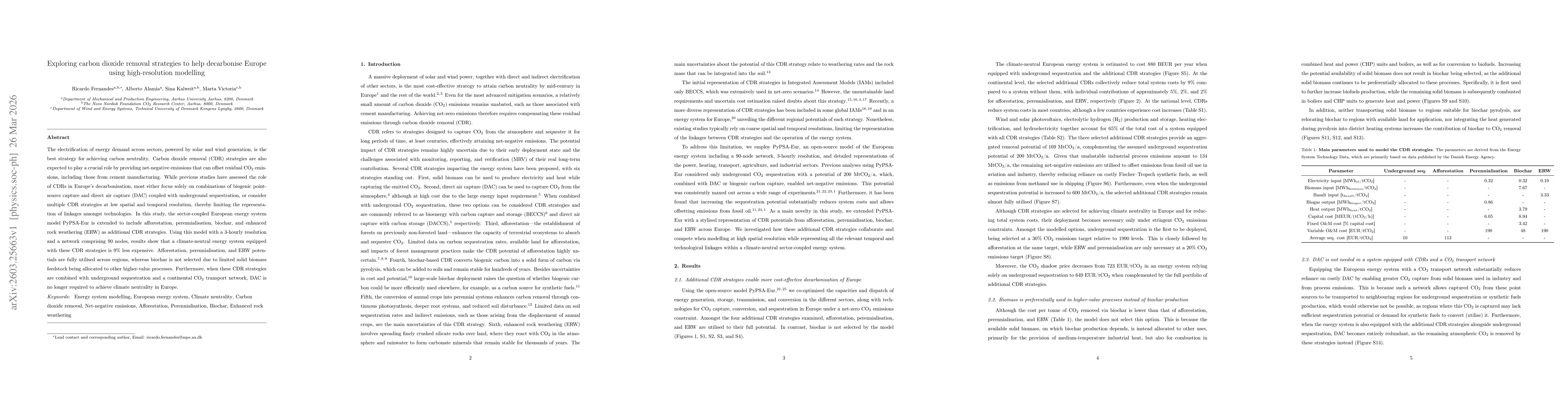 Thumbnail for Exploring carbon dioxide removal strategies to help decarbonise Europe using high-resolution modelling