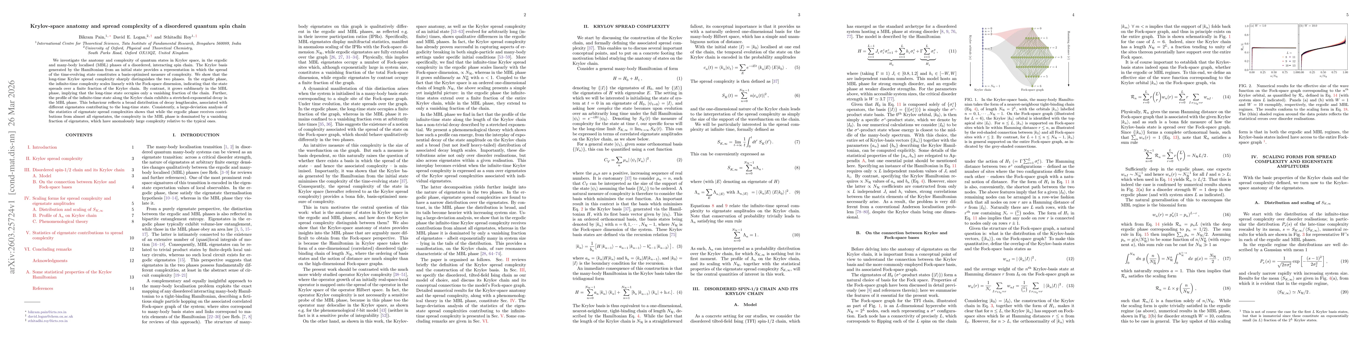 Thumbnail for Krylov-space anatomy and spread complexity of a disordered quantum spin chain